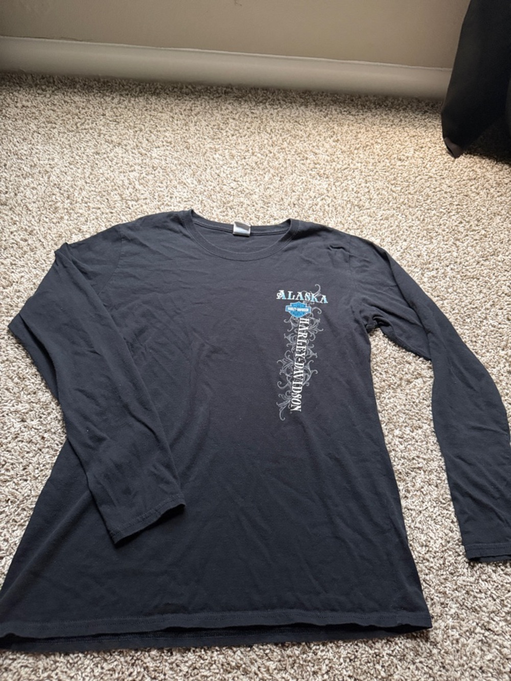 Harley-Davidson Black Ladies Tee with Logo Tag